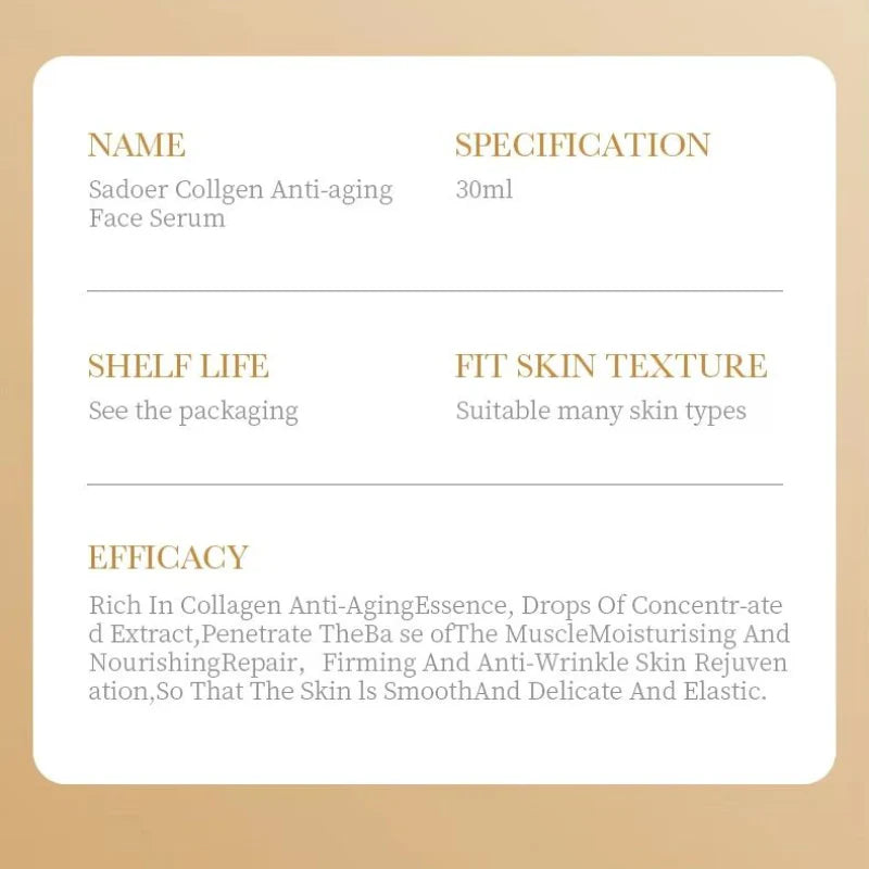 Sadoer Collagen Anti-Aging Serum Firming & Moisturizing - 30ml
