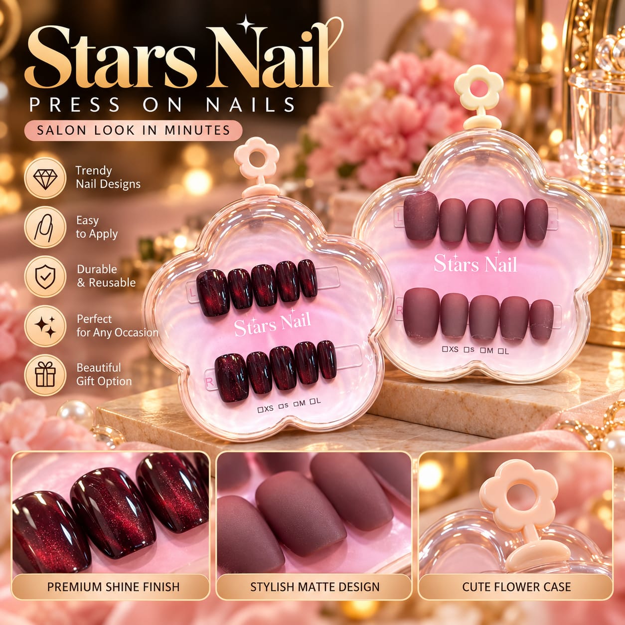 Stars Nail Press On Nails