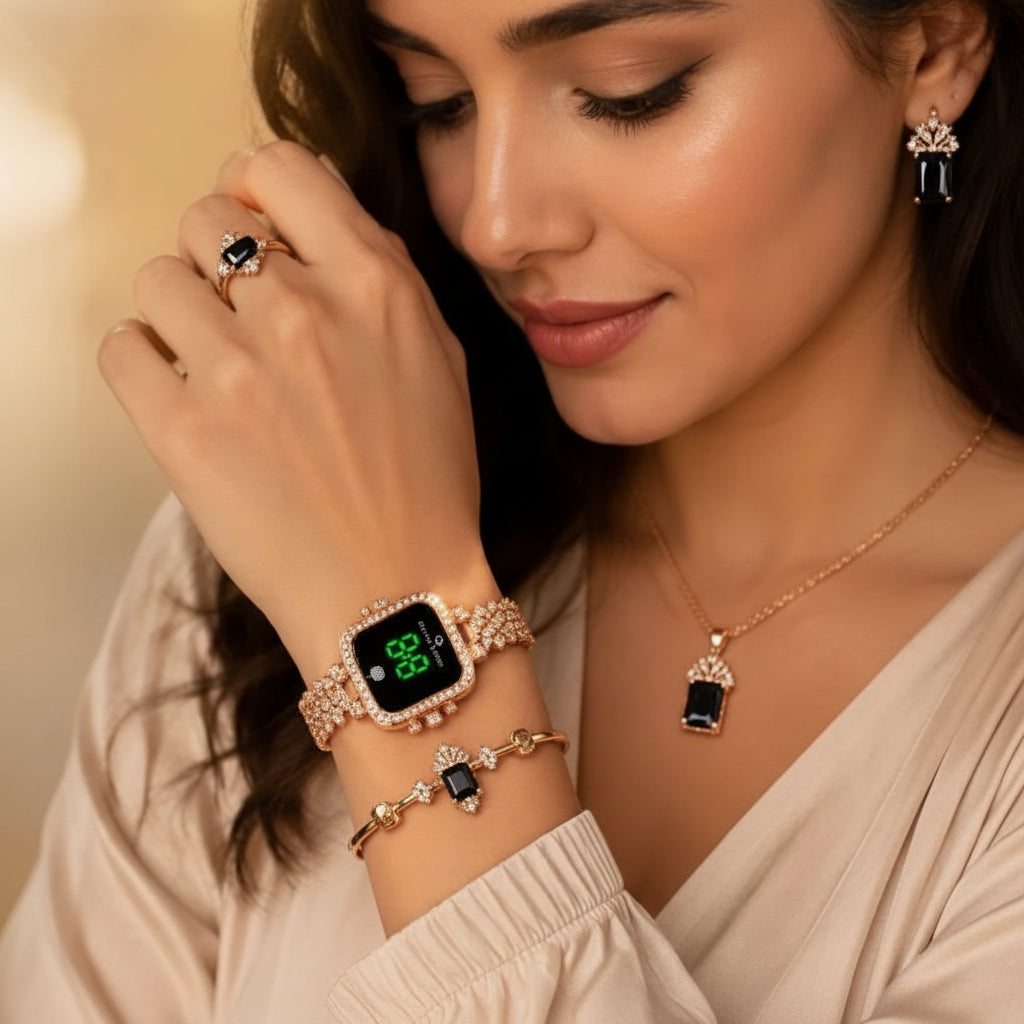 Luxury Women's Jewelry & Touch Watch Gift Set – Each