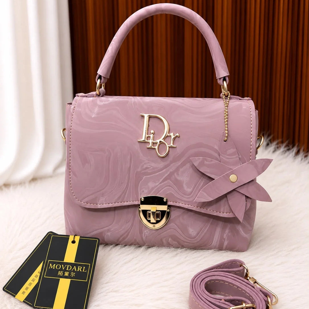 MOVDARL Marble Pattern Top Handle Crossbody Handbag