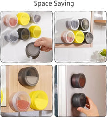 Magnetic Spice Jar Plastic Spice Container Storage Box With Transparent Lid