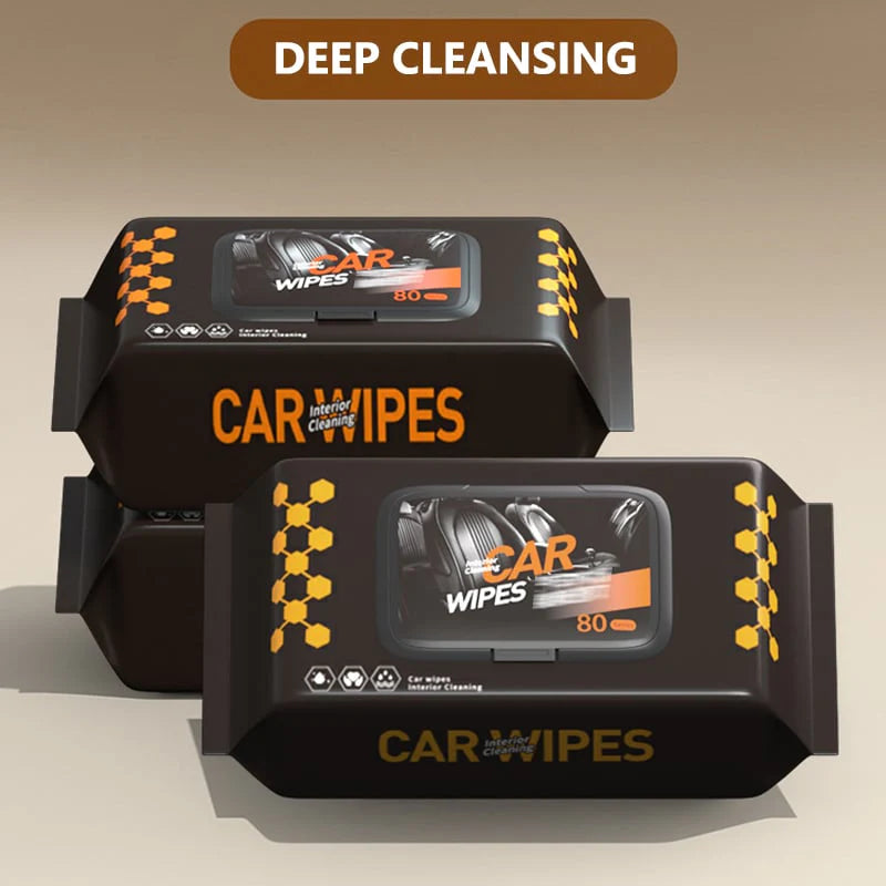 Car interior cleaning and polishing Wipes - PACK OF 80