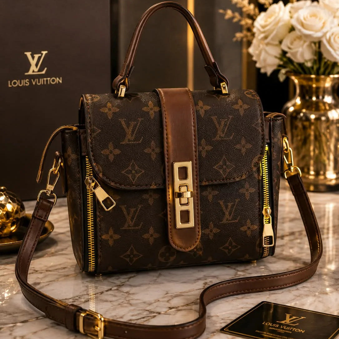 Louis Vuitton Monogram Print Crossbody Handbag