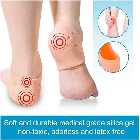Half Cover Sock Silicone Gel Heel Pad Socks for Pain Relief