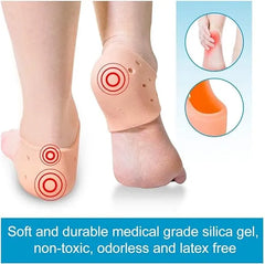 Half Cover Sock Silicone Gel Heel Pad Socks for Pain Relief