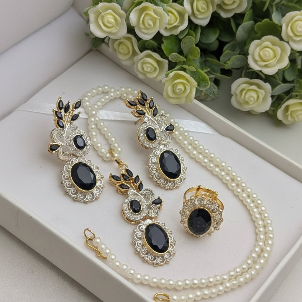 Zircon Combo Party Set – High Quality Oval Shape Jewelry