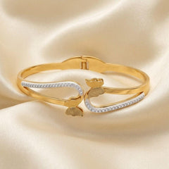 Stainless steel hinge bangle bracelet - Each