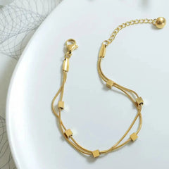 Double Small Square Bracelet