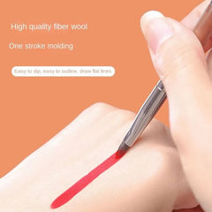 MUF304 Concealer Lip Brush with Wood Handle & Aluminium Tube