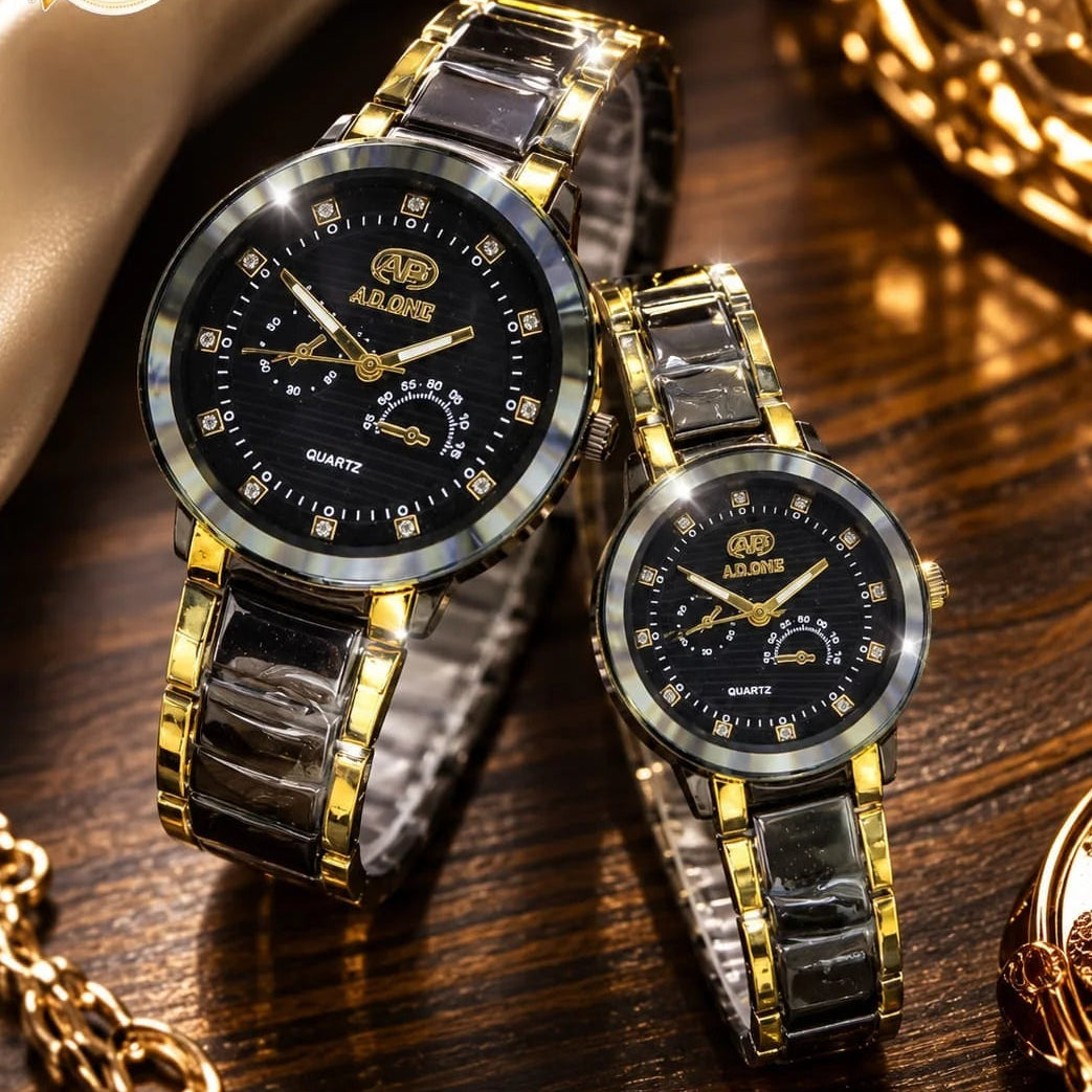 AD.ONE Luxury Ceramic Bracelet Quartz Couple Watch