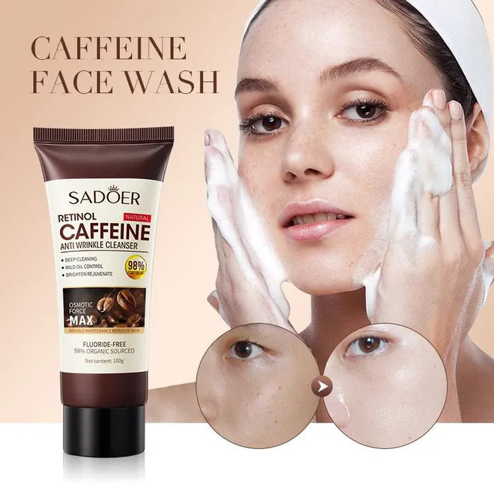 Sadoer Retinol Caffeine Anti Wrinkle Facial Cleanser - 100g
