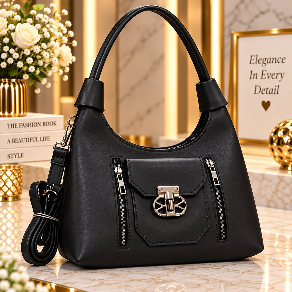 Women's Classic Leatherette Shoulder & Crossbody Bag