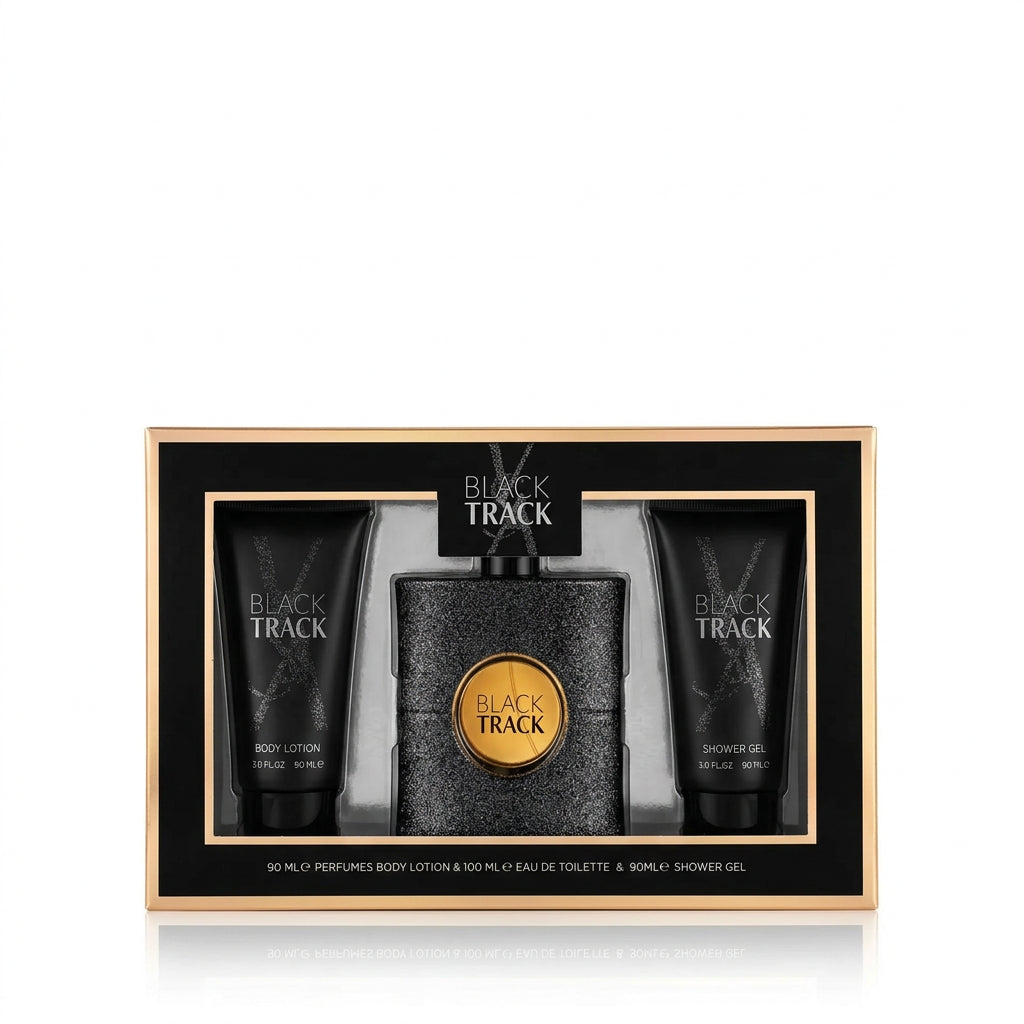 Black Track 3-Piece Men's Gift Set