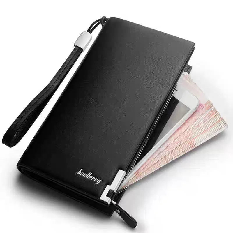 Baellerry Long Leather Clutch Wallet