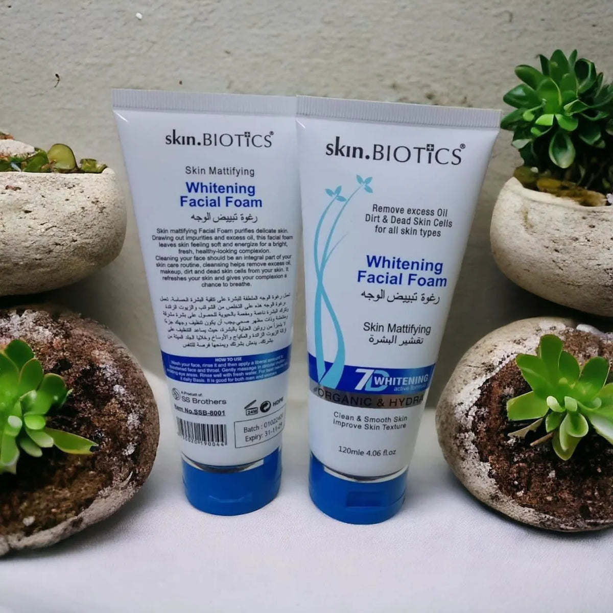 Skin Biotics Facewash Whiteing Facial Foam 7D - 120ml