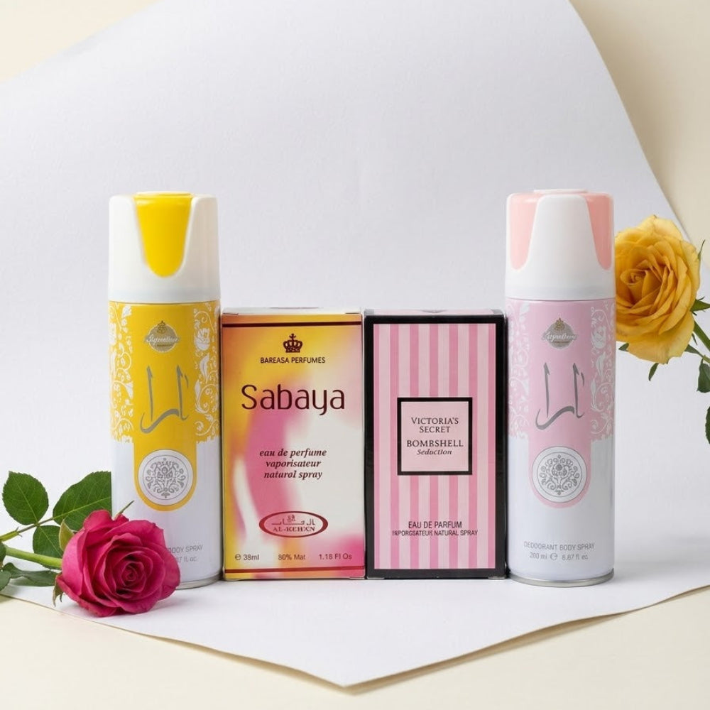 Pack of 4Pcs Perfume Deal – Ara Body Spray & Perfume