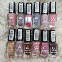 CR Nail Paint Peel off (12 Pcs)