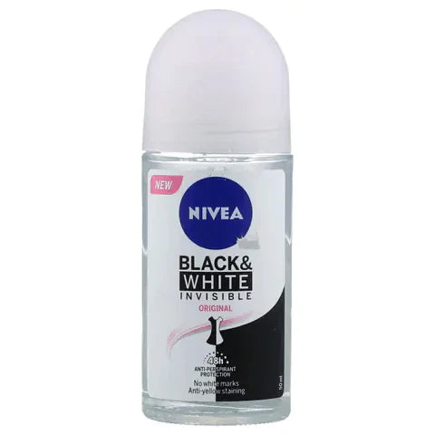 Nivea Black and White Invisible Deodorant Roll-On For Women - 50ml
