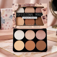 Unusual Beauty Professional Makeup Highlighter & Contour Pro Palette - 6 Colors