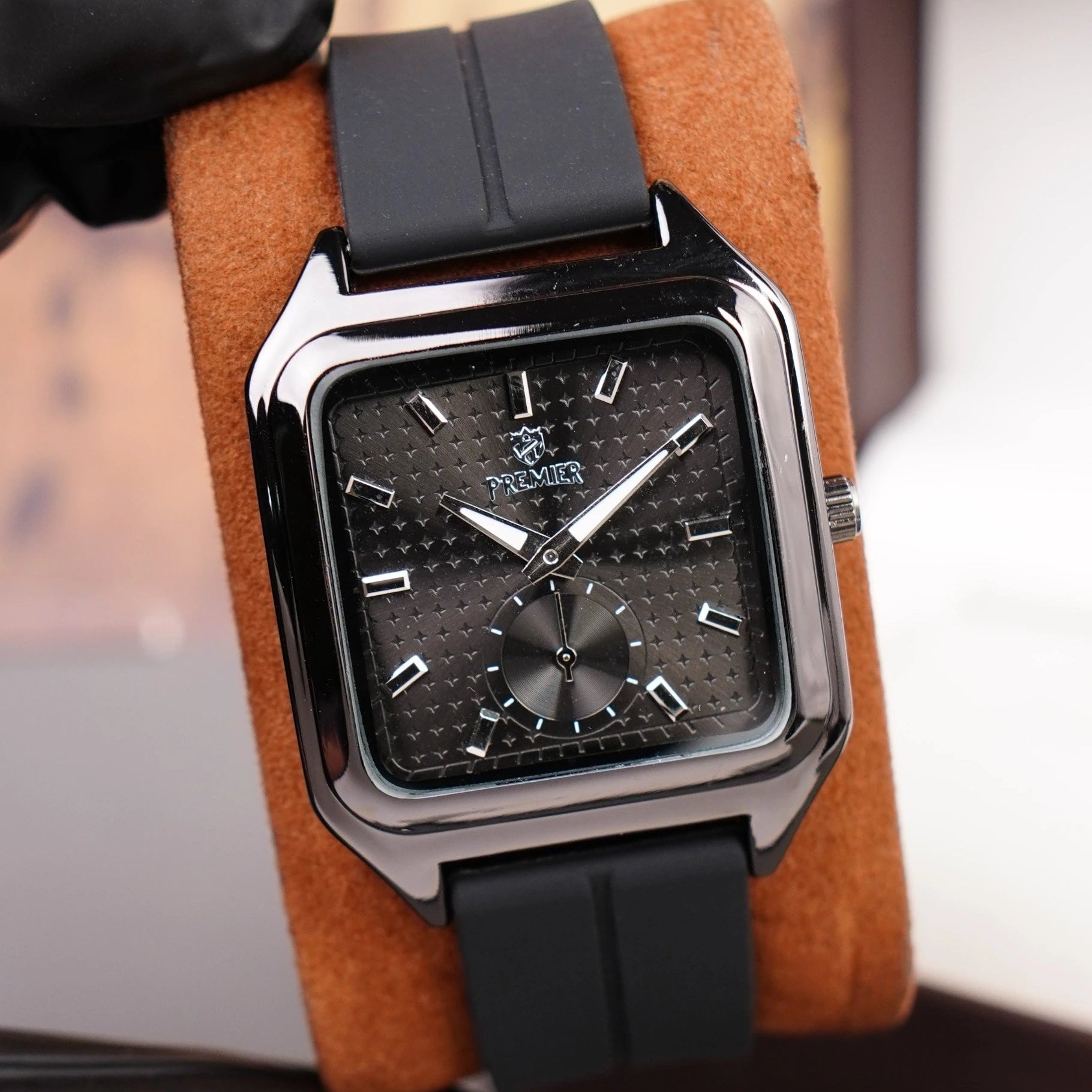 PREMIER Square-Shaped Analog Quartz Fashion Watch