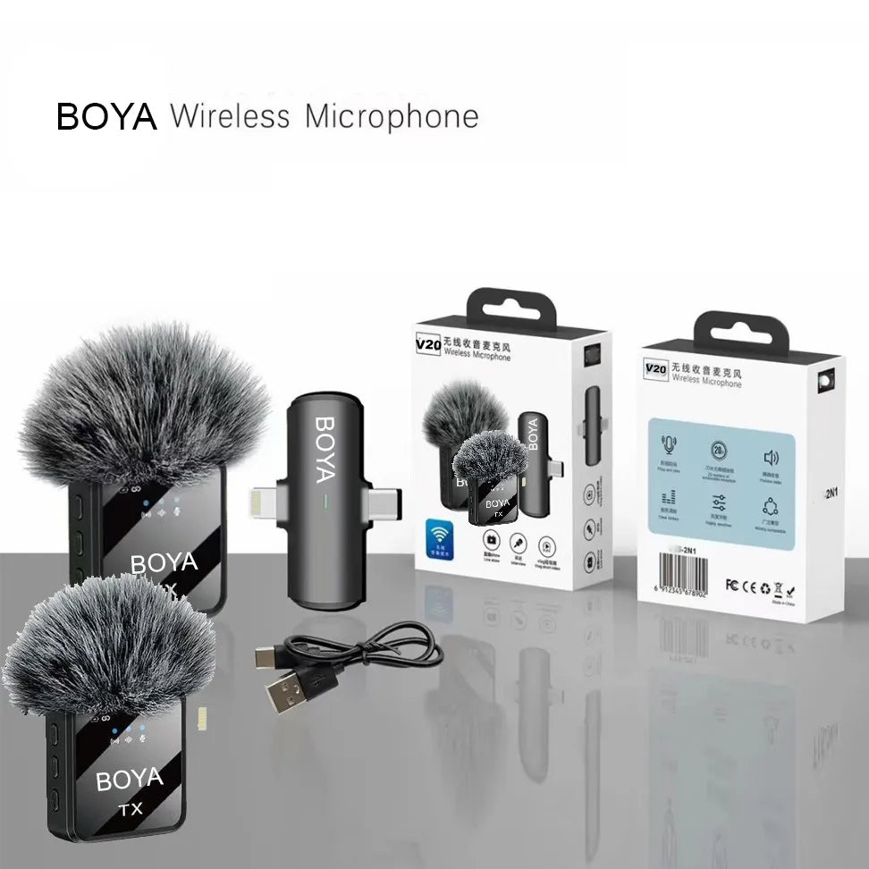 Boya BY-V20 (Dual Type C ) Ultracompact 2.4GHz Wireless Microphone System