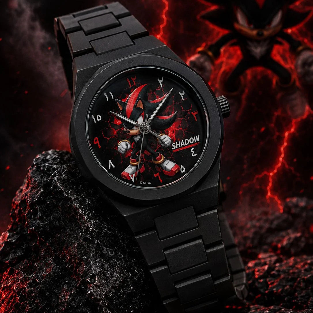 Timees Sonic & Shadow Black Quartz Kids Watch