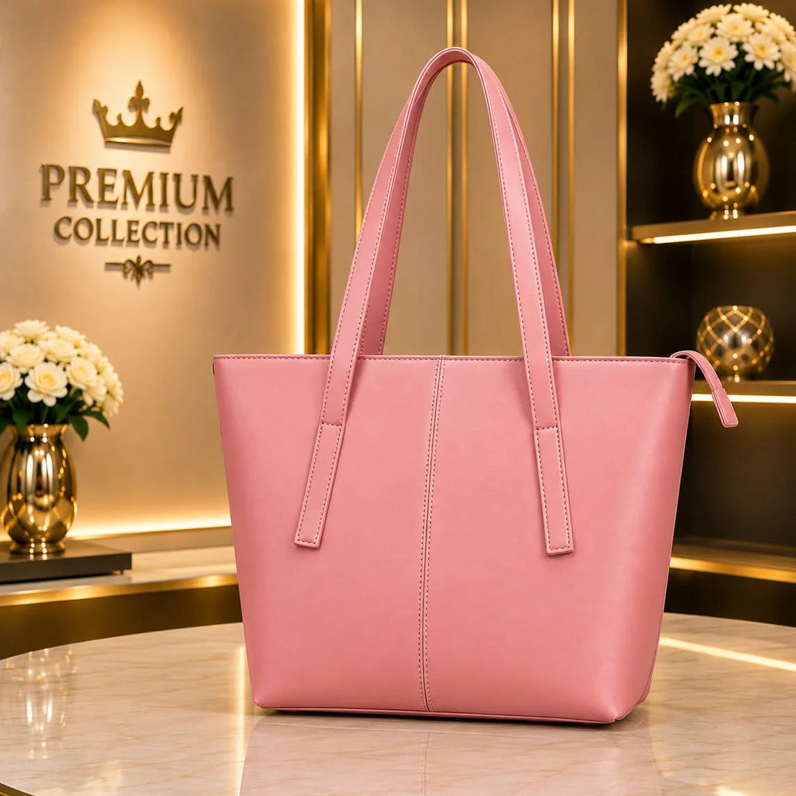 Premium Collection Classic Leather Tote Bag