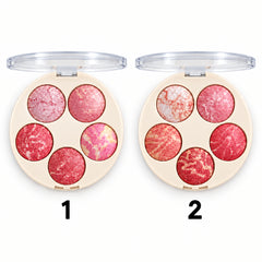 MSYAHO Professional Makeup 5 Color Highlighter & Blusher Palette