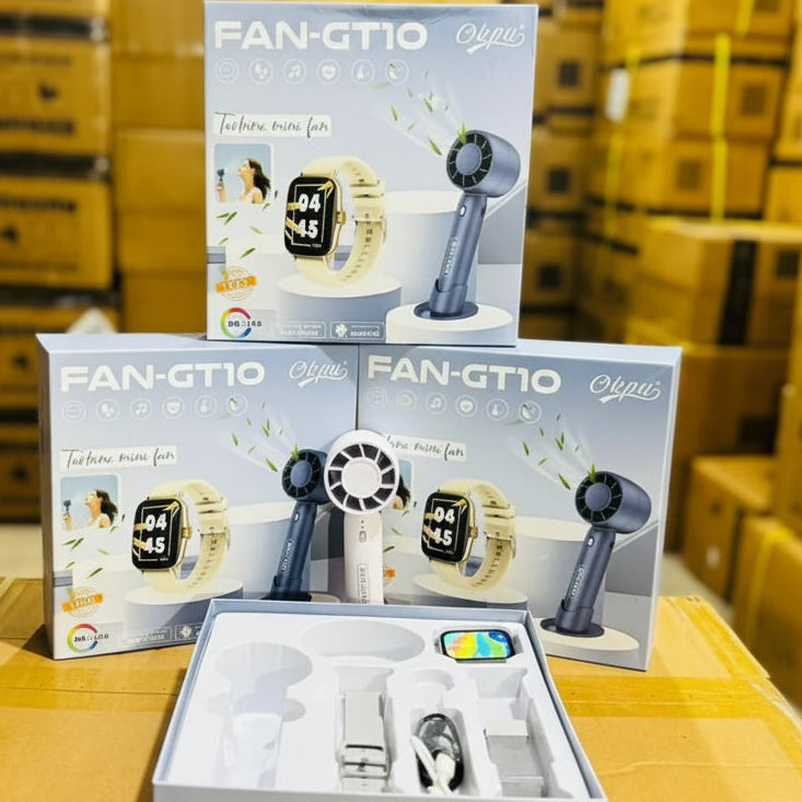 Okpu FAN-GT10 Mini Fan & Smartwatch Combo