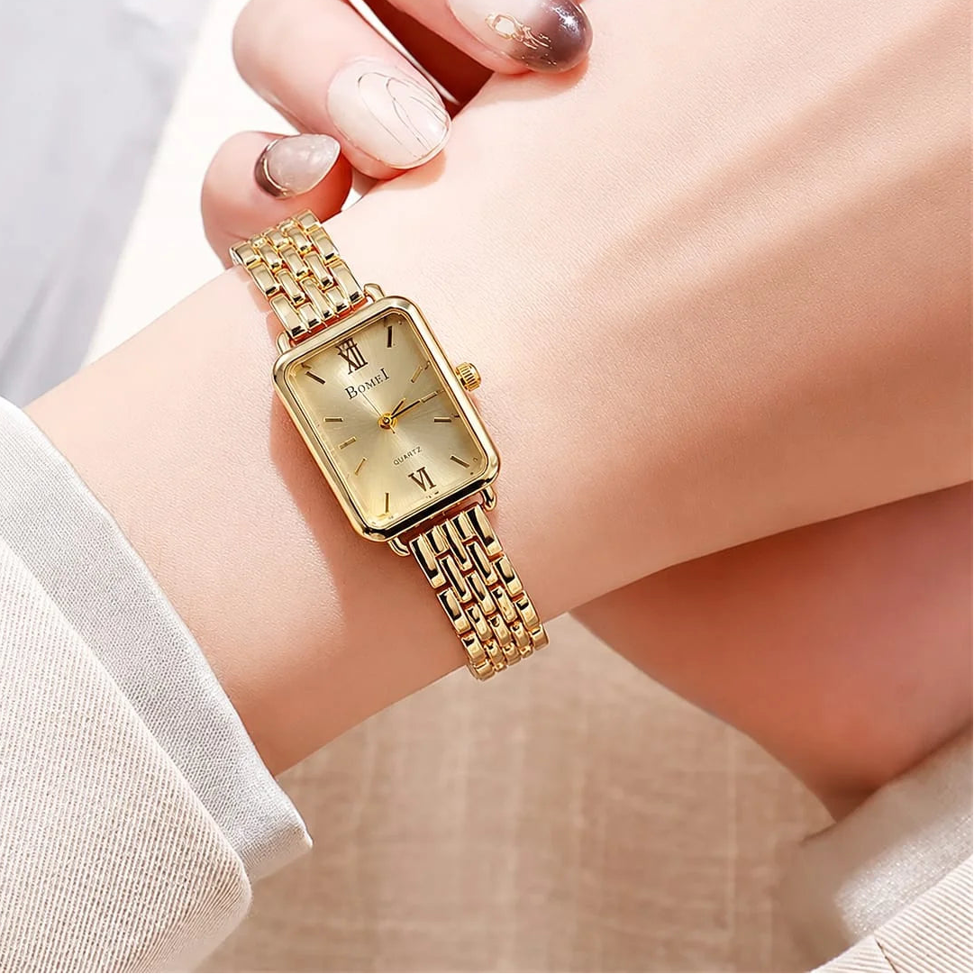 Elegant Small Rectangular Quartz Watch
