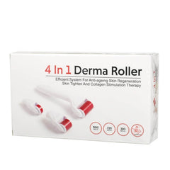 4 in 1 Derma Roller Kit with 3 Needle Heads for Acne Scars and Stretch Marks Treatment
