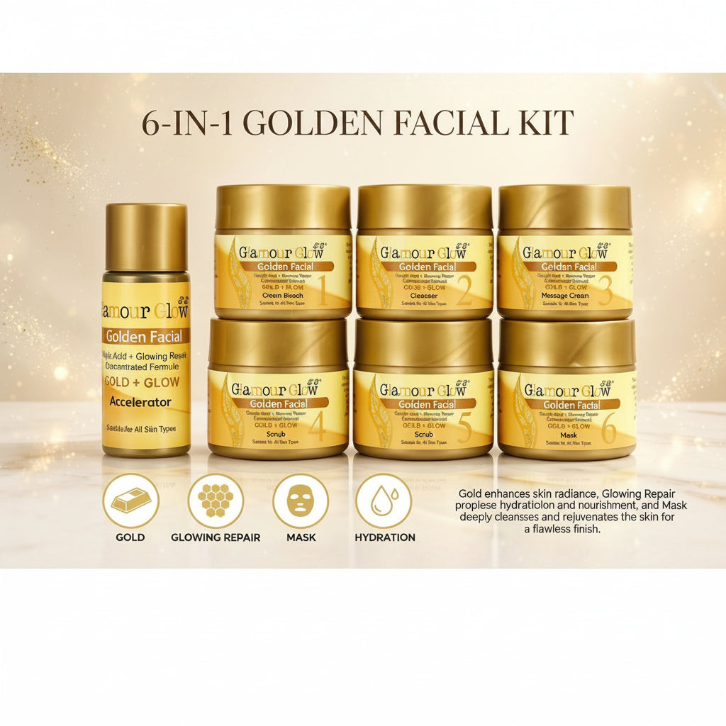 Glamour Glow 6-in-1 Luxury Golden Facial Kit