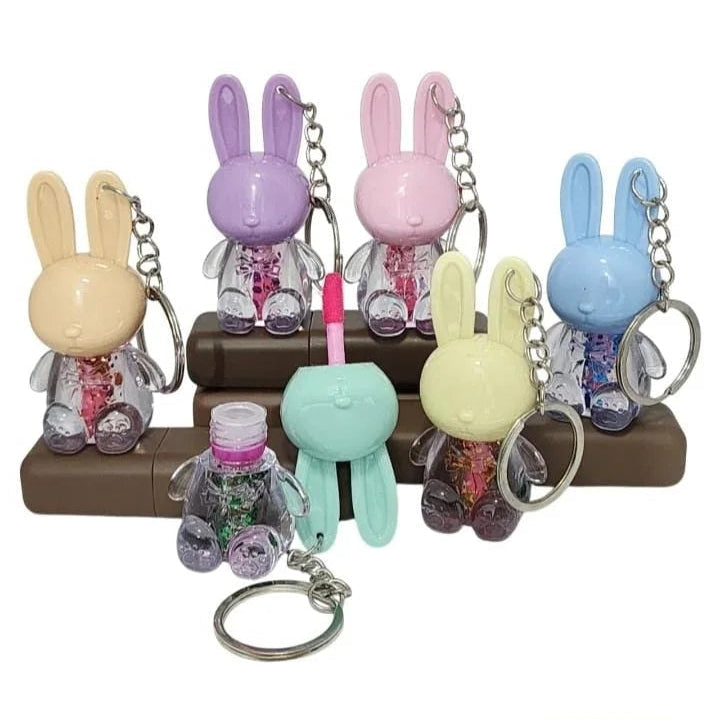 Cute Bunny Keychain Lip Gloss Oil