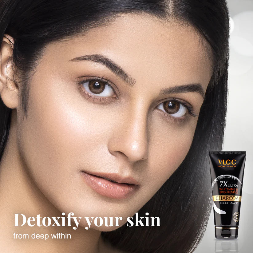 VLCC 7X Ultra Whitening and Brightening Charcoal Peel Off Mask - 100ml