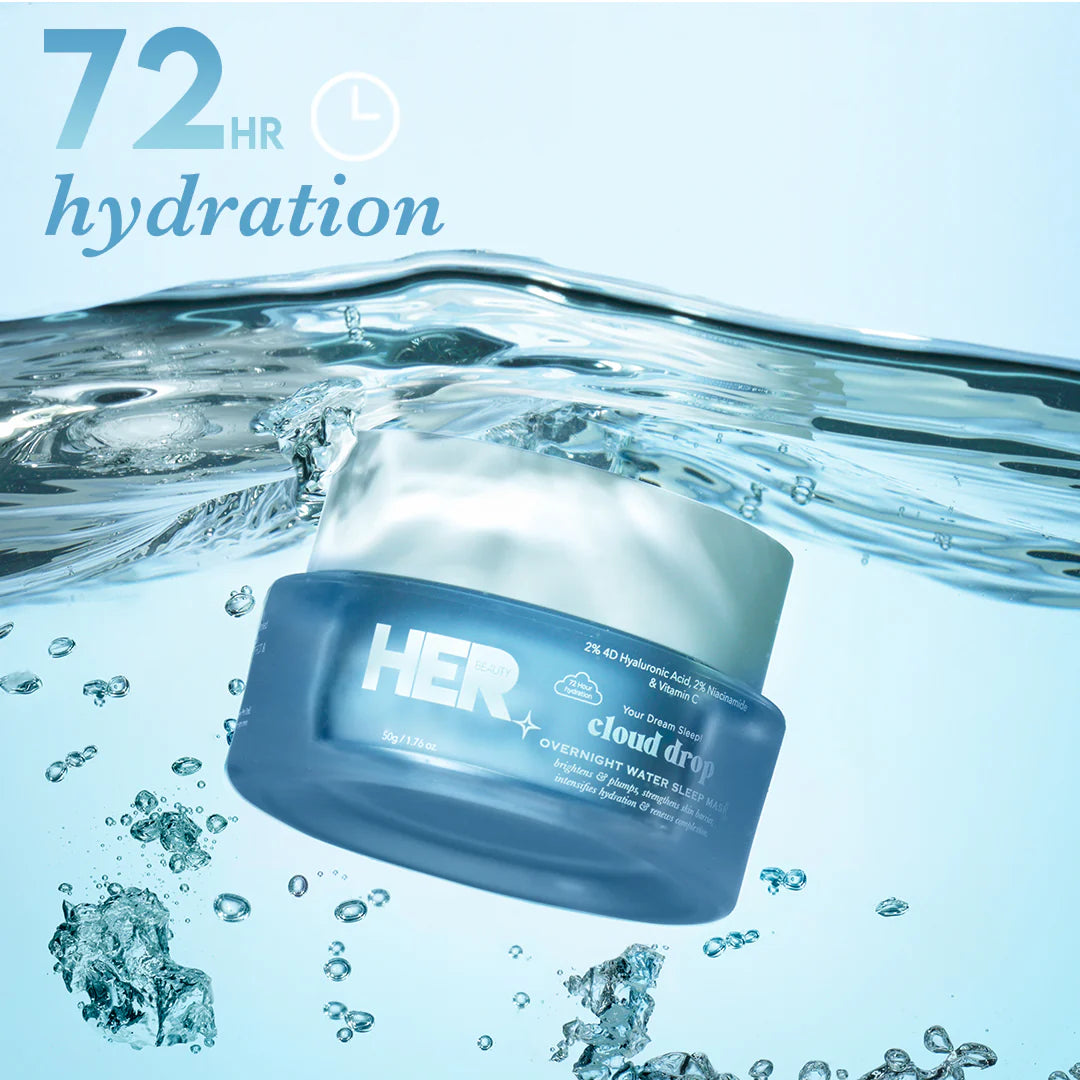 HER Beauty cloud drop Overnight Water Sleep Mask (72hr Hydration) 50ml