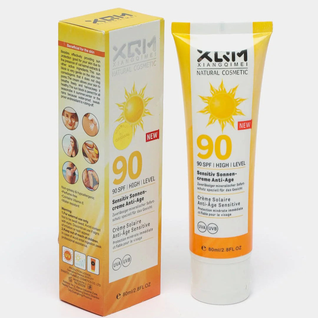 XQM Sun Cream SPF 90 – Ultimate Anti-Aging Sunblock – 80ml