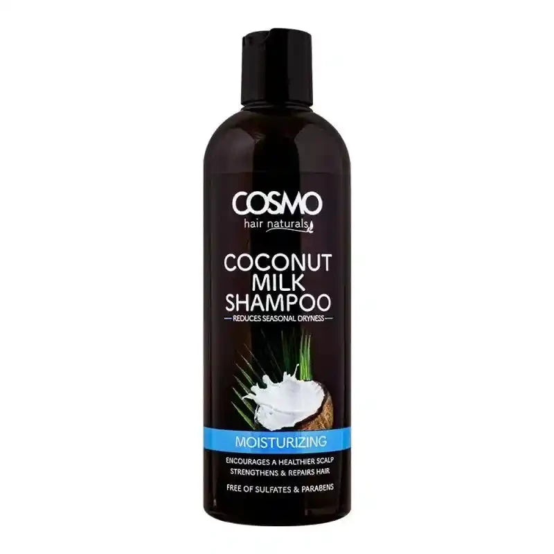 Cosmo Hair Naturals Moisturizing Coconut Milk Shampoo, Reduces Seasonal Dryness - 480ml