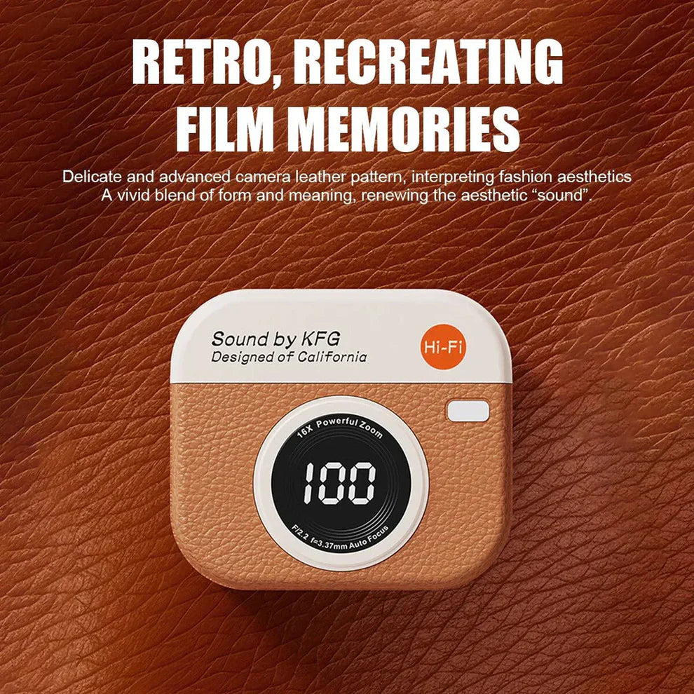 X73 Retro Camera Design TWS Wireless Earbuds