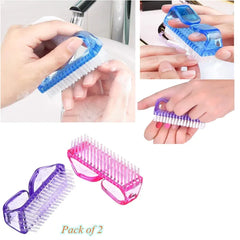 Fingers Nails Cleaning Scrubbing Brush Pack of 2