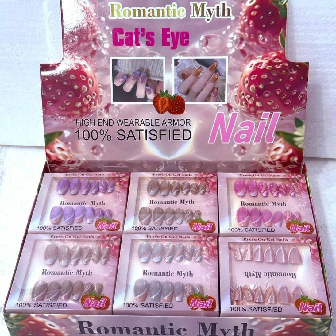 Romantic Myth Cat's Eye Press-On Gel Nails - Model SD-015