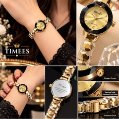 Timees Sapphire Style Ladies Watch - With Box