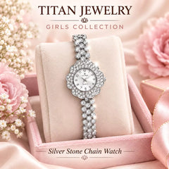 TITAN Ladies Fancy Collection –  Full Nugina Case, Dial & Chain Watch