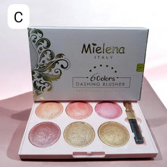 Mielena 6-Color Dashing Blusher Palette