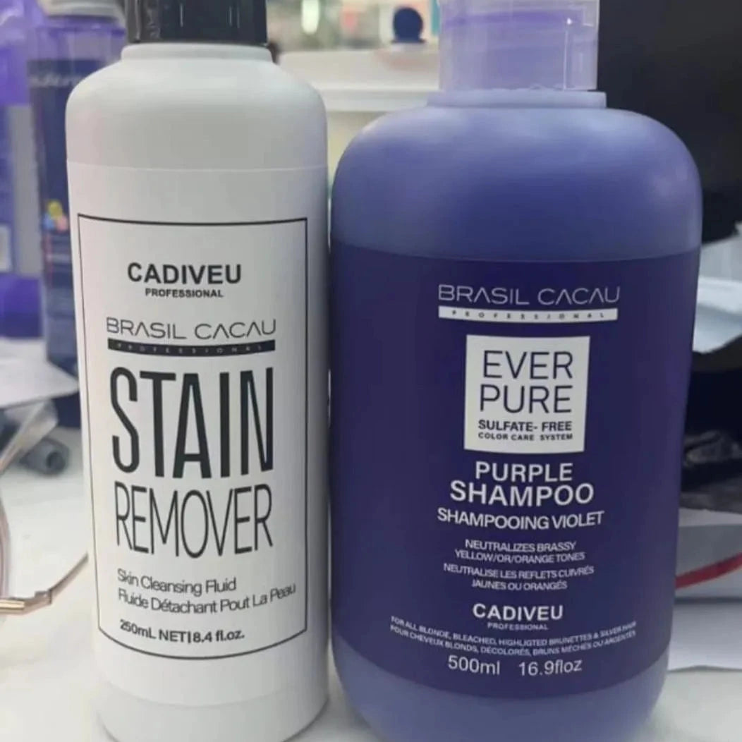 Brasil Cacau Original Purple Shampoo & Stain Remover Cleansing Fluid Each