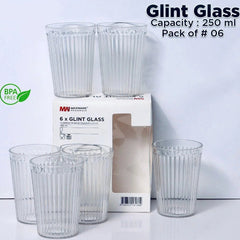 Premium Acrylic Giant Unbreakable Glass Pack of 6