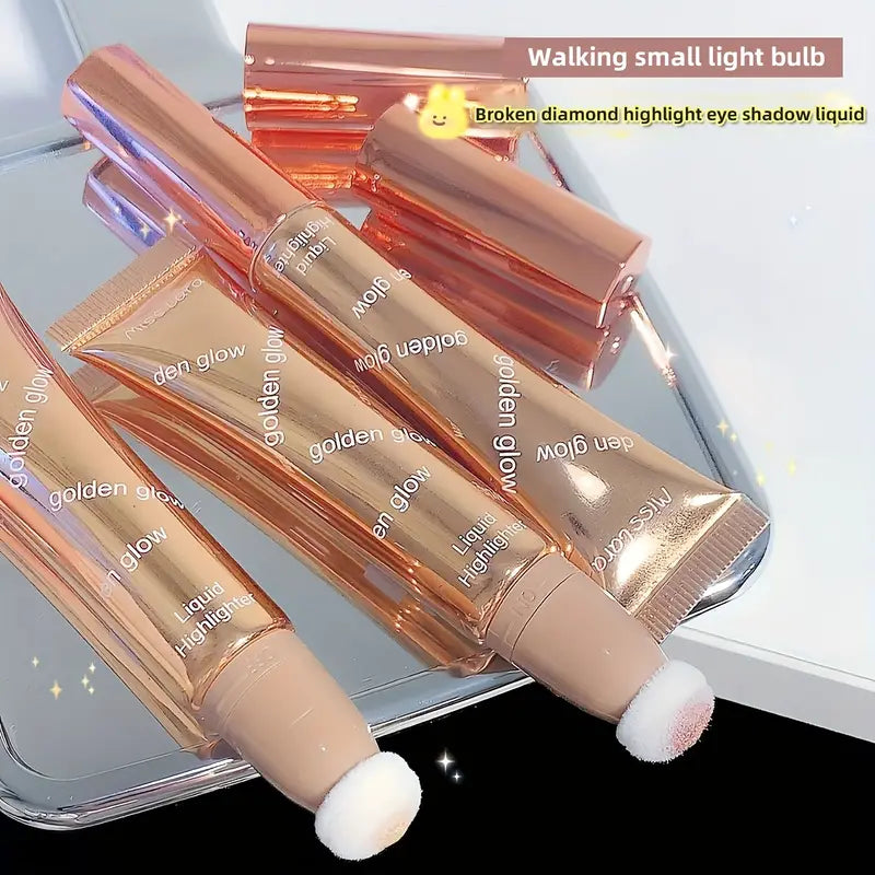 Miss Lara Golden Glow Liquid Highlighter With Puff - Each