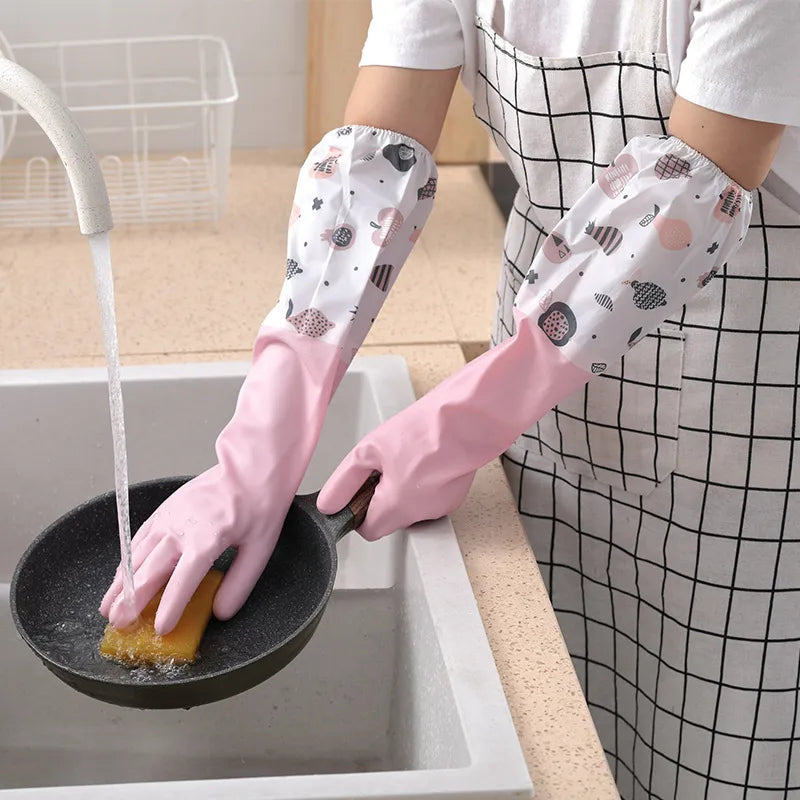Latex Rubber Dish Washing Gloves