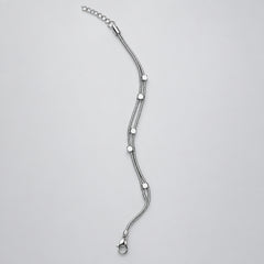 Sterling Silver Double Chain Bracelets for Women
