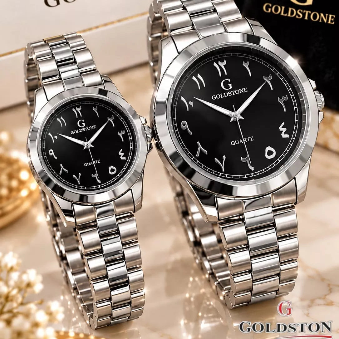 GOLDSTON Pair Set Luxury Watches for Men & Women with Brand Box
