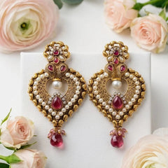 South Indian Design Pal stone Earring - Each Set